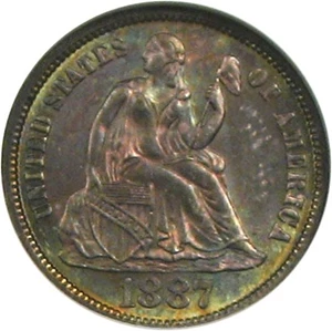image for: 1887-S 10c NGC MS64
