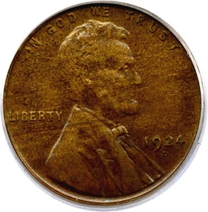 image for: 1924-D 1c PCGS AU53