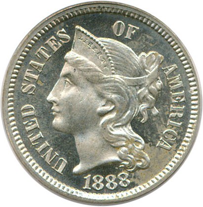 image for: 1888 3cN PCGS Proof 64 Cameo