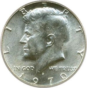 image for: 1970-D 50c PCGS MS65
