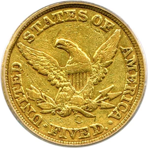 image for: 1848-C $5 PCGS VF35