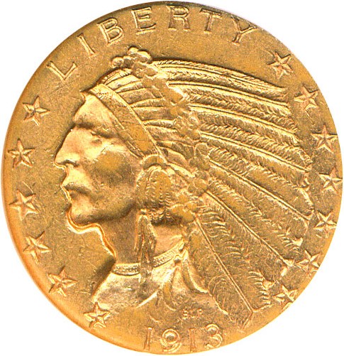 image for: 1913-S $5 NGC AU58