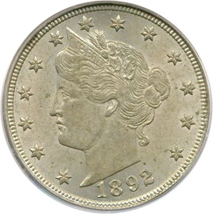 image for: 1892 5c PCGS MS62