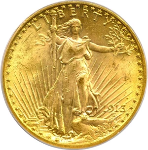 image for: 1913 $20 PCGS MS62