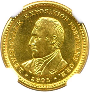 image for: 1905 Lewis & Clark G$1 NGC MS66
