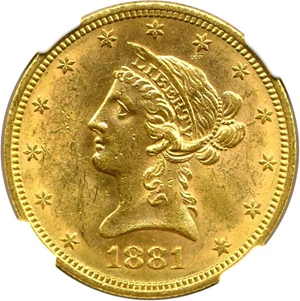 image for: 1881-S $10 NGC MS62