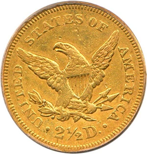 image for: 1840 $2 1/2 PCGS XF45