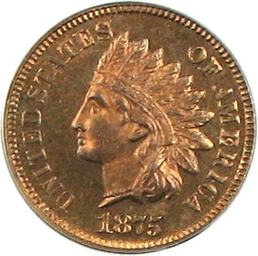 image for: 1875 1c PCGS Proof 64 RD