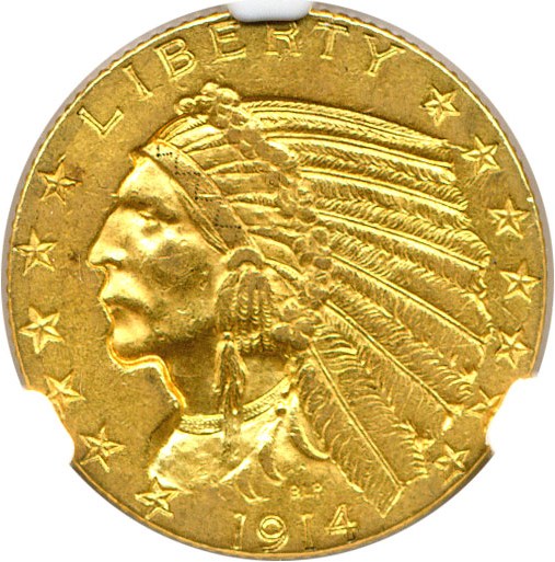 image for: 1914 $5 NGC AU58