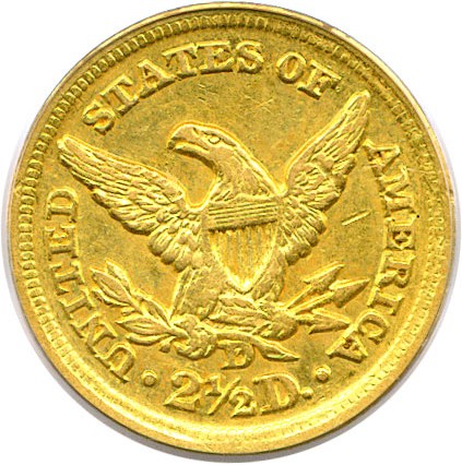 image for: 1851-D $2 1/2 PCGS XF45