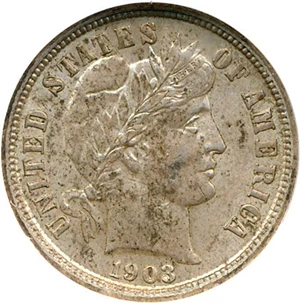 image for: 1903-S 10c NGC/CAC AU58