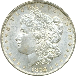 image for: 1878 $1 PCGS MS62 (8TF, VAM-14.1, Alligator Eye)