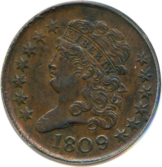 image for: 1809/6 1/2c PCGS XF45 (9 Over Inverted 9)