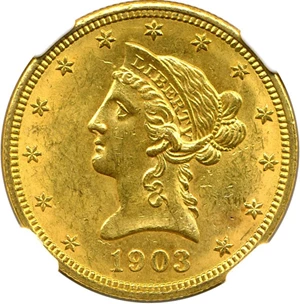 image for: 1903-O $10 NGC MS62