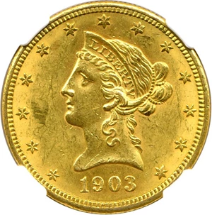 image for: 1903-O $10 NGC MS61