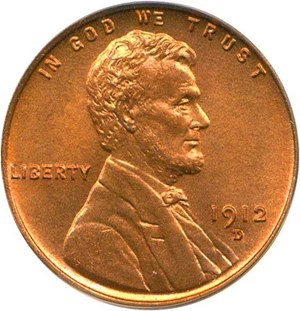 image for: 1912-D 1c PCGS MS66 RD ex: Joshua and Ally Walsh