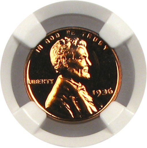 image for: 1936 1c NGC Proof 64 RD (Type 2, Brilliant Finish)