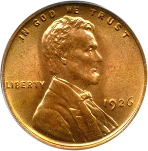 image for: 1926 1c PCGS/CAC MS67 RD ex: LaBute Collection