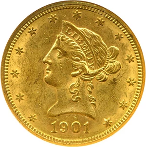 image for: 1901-O $10 NGC MS61