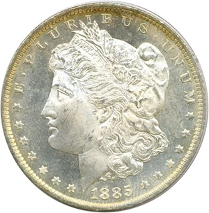image for: 1885-O $1 PCGS MS64 DMPL OGH