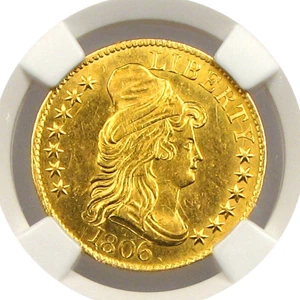 image for: 1806 $5 NGC MS62 (Round Top 6)