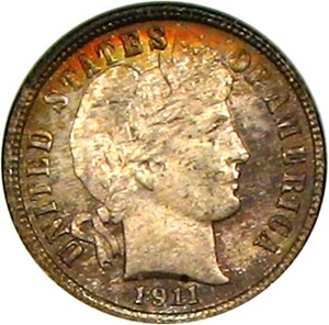 image for: 1911-D 10c NGC MS66