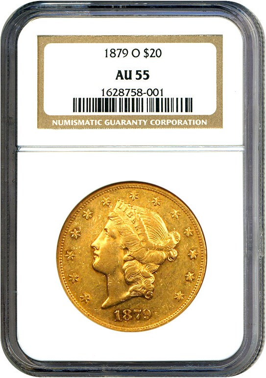 image for: 1879-O $20 NGC AU55 * Rarity *