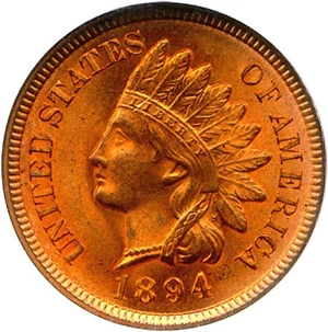 image for: 1894 1c NGC MS65 RD