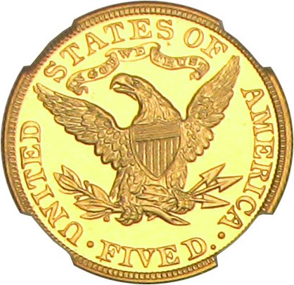 image for: 1905 $5 NGC Proof 65 Cameo