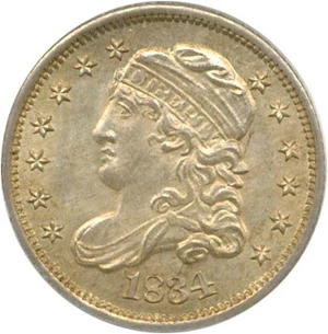image for: 1834 H10c PCGS/CAC MS65