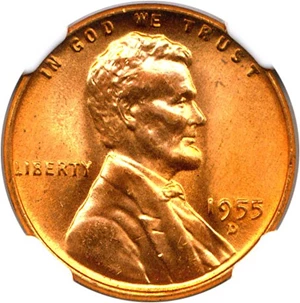 image for: 1955-D 1c NGC MS67 RD