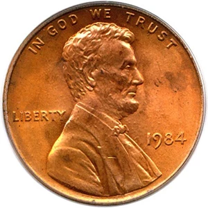 image for: 1984 1c PCGS MS67 RD (Doubled Die Reverse)
