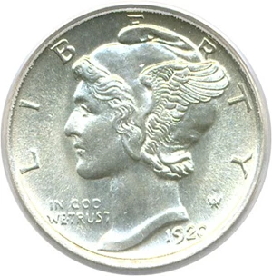 image for: 1920-S 10c PCGS MS62 FB