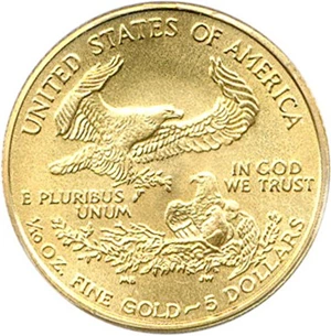 image for: 2005 $5 PCGS MS69 (Gold Eagle - 20th Anniversary)