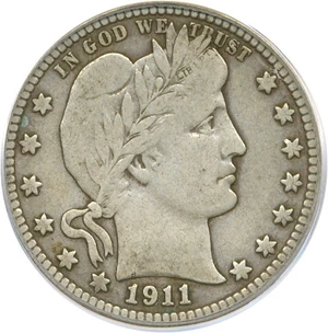 image for: 1911-D 25c PCGS/CAC F15
