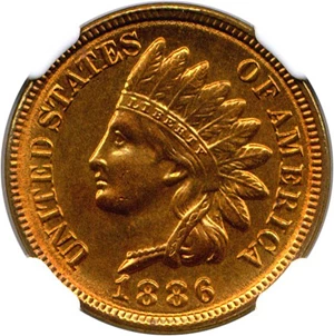 image for: 1886 1c NGC MS65 RD (Type 2)