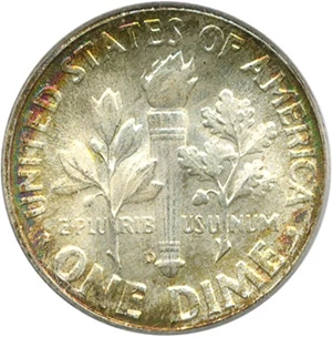 image for: 1950-D 10c PCGS MS67 FB