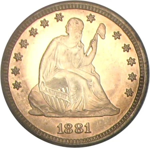 image for: 1881 25c PCGS Proof 66 Cameo
