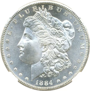 image for: 1884-CC $1 NGC MS67