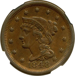image for: 1848 1c NGC AU50 (N-24)