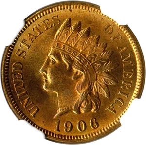 image for: 1906 1c NGC MS65 RB