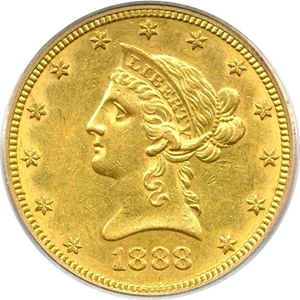 image for: 1888-O $10 PCGS AU58
