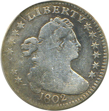 image for: 1802 H10c PCGS Genuine (DLRC Grade: VG10 details, Damaged) * Major Rarity *