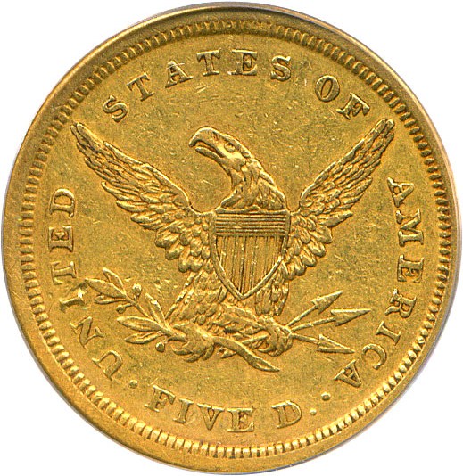 image for: 1839-D $5 PCGS XF45