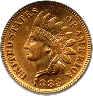 image for: 1883 1c PCGS/CAC MS65 RD OGH