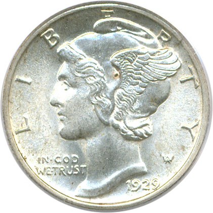 image for: 1929 10c PCGS MS65 FB