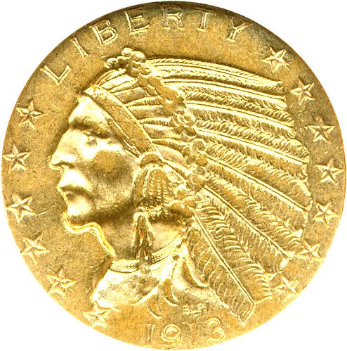image for: 1913-S $5 NGC AU53