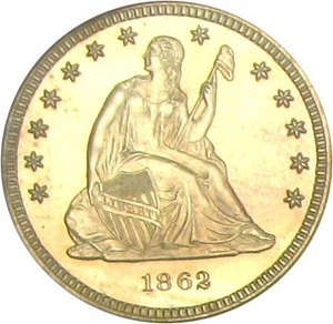 image for: 1862 25c PCGS Proof 63 OGH