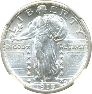 image for: 1918 25c NGC MS65 FH