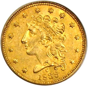 image for: 1839-C $2 1/2 PCGS MS61